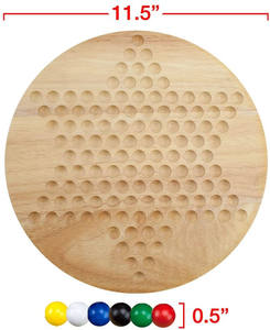 High Quality Custom Wooden Chess Set <strong>Board</strong> <strong>Game</strong> for Chinese Checkers and <strong>Draughts</strong> - Product Image 5