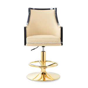 Silla Alta de <span class=keywords><strong>Bar</strong></span> para Jugador/Comerciante VIP de <span class=keywords><strong>Las</strong></span> Vegas, Silla Giratoria de Lujo con Base Ajustable de Cuero para Uso en Exteriores y Salas de Estar - Product Image 2