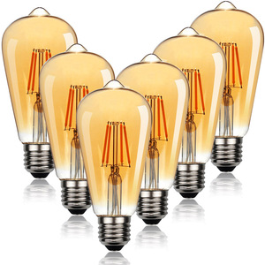 Bombilla LED de Filamento ST64 220V/110V, Bombilla Decorativa Vintage Retro, Base E27, Luz Cálida, Lámpara de Vidrio - Product Image 5