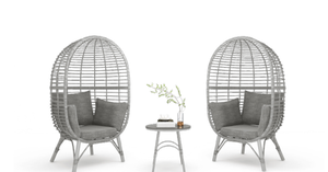 Chaise extérieure d'oeufs de patio de meubles en osier de rotin de KD avec la chaise accrochante en acier d'oeufs - Product Image 4