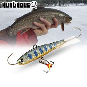 Esca per pesca sul ghiaccio invernale Hunthouse Jigging 50mm/10g 65mm/19g 75mm/32g Jig Bait per trespolo per spigola - Product Image 1