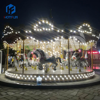 Manège Attrayant à 24 Places en Forme de Chevaux Européens pour Centres Commerciaux et Équipements d'Amusement Intérieurs