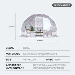 분리형 기능이 있는 내후성 이글루 텐트, 별에 이상적 - Product Image 6