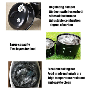 <span class=keywords><strong>Barbecue</strong></span> vertical 3-en-1 NL : Four portable, fumoir et gril à charbon de bois pour l'extérieur - Product Image 5