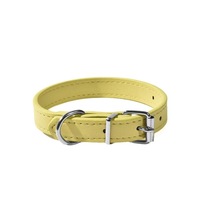 Colliers pour animaux de compagnie simples et de taille moyenne, colliers réglables en cuir PU de couleur unie pour chiens et chats