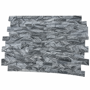 Revestimiento de Pared Exterior de Losa de Pizarra Negra, Diseño Minimalista de Superficie Dividida, Resistente a Ácidos - Product Image 2
