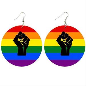 <span class=keywords><strong>Orecchini</strong></span> a Cuore <span class=keywords><strong>in</strong></span> <span class=keywords><strong>Acciaio</strong></span> Inossidabile con Stampa UV Arcobaleno Gay Lesbian Pride, con Perno a Vite per Coppie Unisex, per Piercing all'Orecchio - Product Image 3