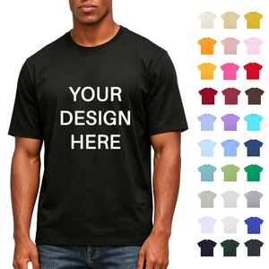 T-shirt vierge 100 % coton pour <span class=keywords><strong>homme</strong></span>, 190 g, col rond uni, manches courtes, doux et confortable, pour le travail et le streetwear, personnalisable, hauts unis pour le printemps - Product Image 3