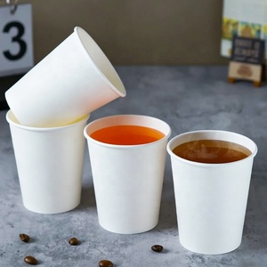 Vasos de Papel Blancos Reciclables Ecológicos de Pared Simple de 8-22 oz para Impresión Personalizada al por Mayor - Product Image 1