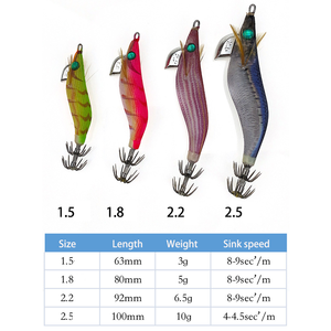 Yeni #1.5-#<span class=keywords><strong>3</strong></span>.5 Yamashita aydınlık sert yem ahşap yem karides balıkçılık Wobbler Egi kalamar Jig mürekkepbalığı cazibesi - Product Image 3