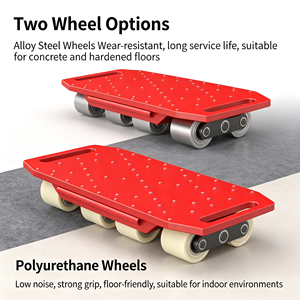 Kit de déplacement de meubles et d'appareils robuste en acier avec roulettes pivotantes à 360° et poignée, capacité 100 kg - Product Image 6