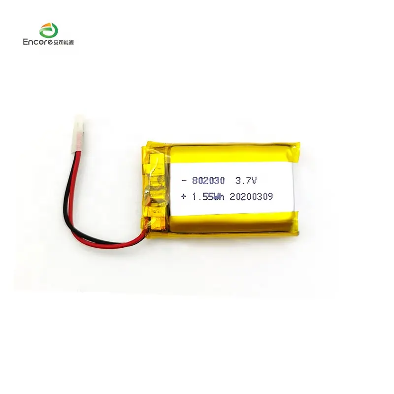 Batterie 300mah li-polymère li-ion 802030 3.7v 420mAh fabriquée en usine pour les appareils DVR de voiture