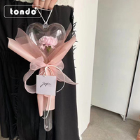 Tondo Set Bola Bobo Bunga Akrilik Buket Mawar Balon Bobo Transparan Hati Desain Baru