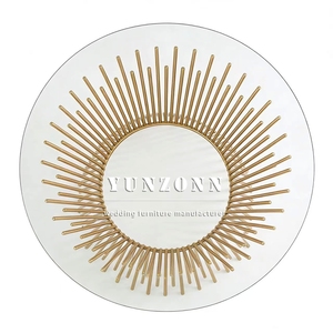 Modern Designer Large <strong>Table</strong> Gold Metal Wire High Standard Quality Home Hotels <strong>Coffee</strong> <strong>Tables</strong> <strong>Glass</strong> Mirror Top for Dining Outdoor - Product Image 3
