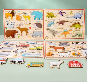 Vente en gros de <span class=keywords><strong>puzzle</strong></span> tridimensionnel pour l'éducation précoce des enfants, jouet en bois pour le trafic d'animaux pour bébés de 1 à 2 ans - Product Image 6
