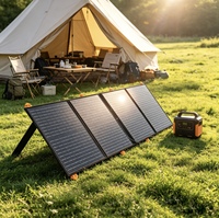 Produit très vendu : panneau solaire pliable et pratique de 100 W avec interface USB intégrée et plusieurs adaptateurs