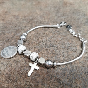 Pulsera con cuentas Mystigrey <span class=keywords><strong>Rio</strong></span> para hombres y mujeres Pulsera de acero inoxidable con piedras preciosas naturales de estilo clásico - Product Image 3