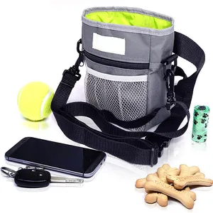 Benutzer definierte Logo Schulter Walking Training Hund behandeln Beutel Tasche mit Poop Bag Spender