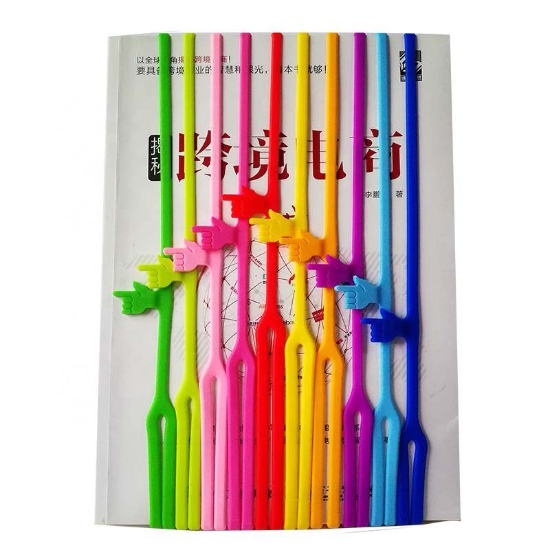 Силиконовые закладки-маркеры разных цветов для книг, школьные принадлежности, канцелярские принадлежности