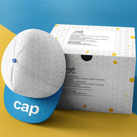 Boîte d'emballage en carton noir carrée personnalisée en gros pour l'expédition par courrier, boîte cadeau, boîte d'emballage pour casquette de baseball avec fenêtre transparente