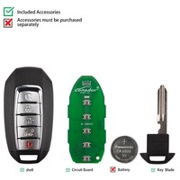 Clé télécommande intelligente universelle Lonsdor NS30-22 à 5 boutons pour Nissan Infiniti avec puce ID46 ID47 ID4A 315/433.92MHz, clé de voiture à proximité