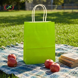 Sacchetti di Carta Kraft Marrone Riciclata Biodegradabile per Imballaggio e Trasporto, Produzione Personalizzata all'Ingrosso da Produttori Cinesi - Product Image 1