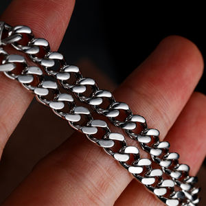 Grace Jewel新着925スターリングシルバーモナコチェーンブレスレットマイアミキューバチェーンブレスレット男性用ジルコン付き - Product Image 3