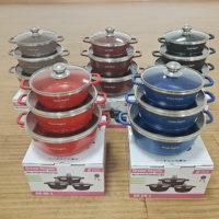 Ensemble de casseroles en aluminium moulé Master Star Best Value, 6 pièces, 20/24/28 cm, ultra antiadhésif, pour cuisinière à gaz, écologique