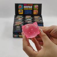 Jouet anti-stress chaton transparent en TPR, jouet sensoriel en gelée, chaton mignon multicolore transparent, jouet ASMR à presser pour soulager le stress