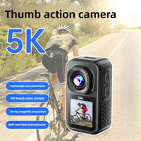 Cámara Deportiva 5K HD para Exteriores T70 con Soporte Magnético, Antivibración, Grabación Previa, Grabadora de Pulgar para Motocicleta, Vlog, Pantalla Táctil de 1.3 Pulgadas