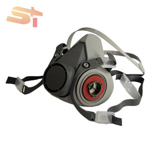 หน้ากากป้องกันแก๊สพิษแบบโปร่งซิลิโคนพร้อมตัวกรองสองชั้น - Product Image 1