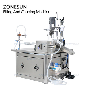 ZONESUN ZS-AFC1M Настольный моноблок с эфирным маслом Роторная автоматическая 2 в 1 маленькая машина для наполнения и укупорки стеклянных бутылок - Product Image 6