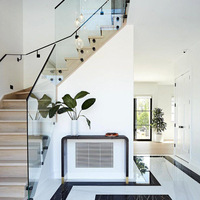 Rampe en verre trempé sur mesure pour escalier et mur-rideau de bureau
