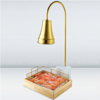 Huadison Autres fournitures pour hôtels et restaurants Lampe chauffante pour buffet en or royal Lampe chauffante pour buffet restaurant en acier inoxydable