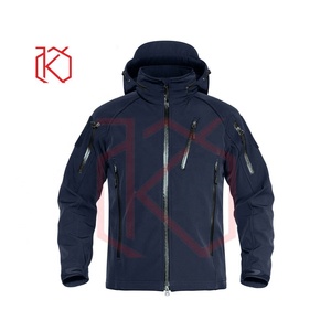 Chaqueta Softshell Safari informal de talla grande para hombre, 100% de poliéster, impermeable, de invierno, piel de oveja, a prueba de viento, ropa para exteriores - Product Image 6