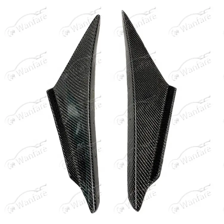 REAL CARBON FIBER FRONT BUMPER CANARDS FOR 2003-2005 MITSUBISHI LANCER EVOLUTION EVO 8