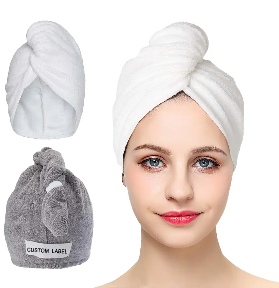 Wholesale microfiber hair towel wrap of microfiber hair turban towel for hair wrap towel