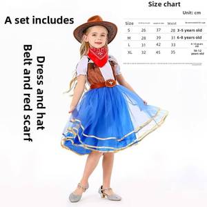Disfraz de Vaquero del Oeste de Alta Calidad HP para Niños y Niñas, Ropa para Actuaciones en Escenario y Carnaval - Product Image 6