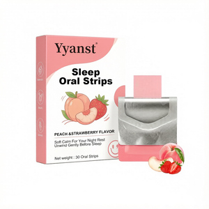 Tiras Orales Disolubles Botánicas con Extractos Herbales Sabor Durazno y Fresa para Alivio de la Acidez, 30 Tiras, Diseño de Frutas Rosadas de Dibujos Animados - Product Image 1