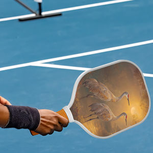Pala de Pickleball Art Print Pro con Estampado Exclusivo Grulla Sandhill para Torneos Oficiales, Pala de Fibra de Carbono, Norma Oficial de EE. UU. - Product Image 3