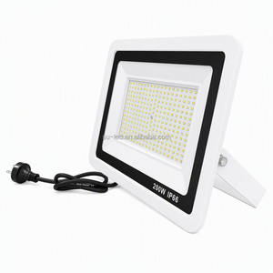 ไฟสปอร์ตไลท์ LED 220-240V AC 200W 18000 ลูเมน IP66 สำหรับภายนอกอาคาร พร้อมสายเคเบิลยาว 100 ซม. <span class=keywords><strong>สาย</strong></span>ไฟ AC แบบยุโรป - Product Image 1