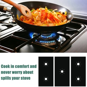 1 Set 5-Hole Gas Stove <b>Pad</b> Protective Cover Kitchen Cleaning Anti-dirty Non-stick <b>Pad</b> Reusable Stovetop <b>Scratch</b> Protector <b>Pads</b> - Product Image 2