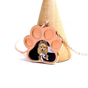 Colar personalizado de pata de cachorro e gato, colar com pingente de memória, fotos de animais de estimação, joias gravadas, presente de família - Product Image 6