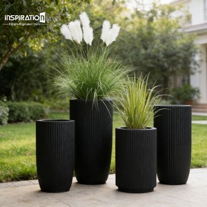 Pots et jardinières en fibre de verre Grand pot <span class=keywords><strong>rectangulaire</strong></span> pour la décoration du jardin - Product Image 1