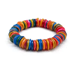 Женский красочный браслет ручной работы с геометрическим рисунком ракушки, пляжные браслеты дружбы в богемном стиле, подарок