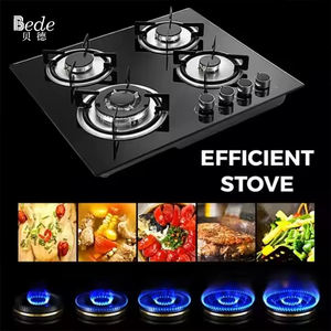 Estufa de hierro fundido duradera de 4 quemadores, estufa de <span class=keywords><strong>Gas</strong></span> para el hogar, encendido eléctrico para batería Solar de <span class=keywords><strong>Gas</strong></span> <span class=keywords><strong>Natural</strong></span> LPG para uso en exteriores - Product Image 2