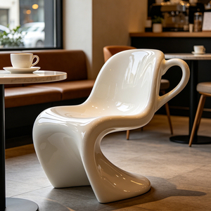 Fiberglass Coffee Cup Chair Novelty Cup Shaped Seat for Creative Commercial Cafe Coffee Shop Decorative Public Seating - Product Image 4