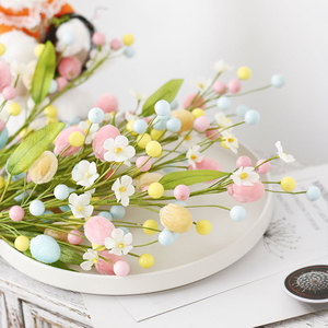 Branches d'œufs de Pâques créatives en plastique, bouquet de fleurs DIY, arrangement floral, arbre décoratif de Pâques, nouveaux produits transfrontaliers - Product Image 4