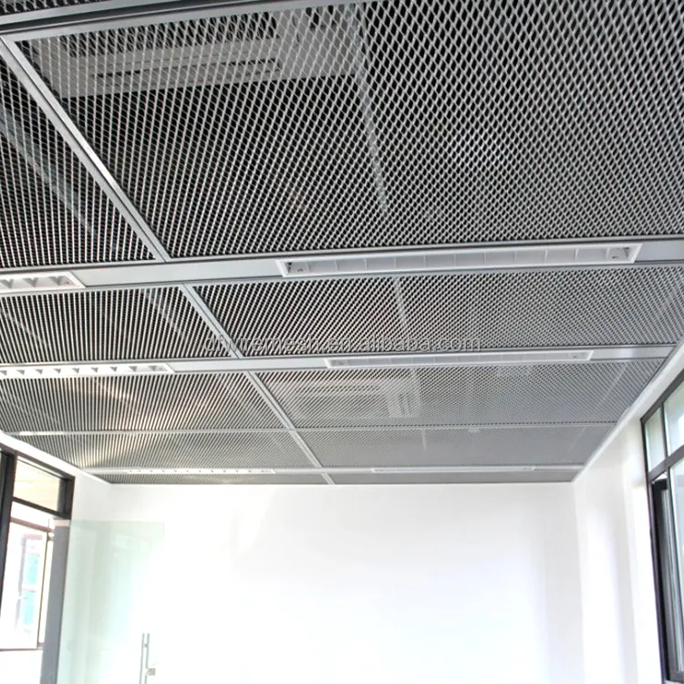 Pannelli del tetto del soffitto della rete metallica espansa di alluminio rivestiti Pvc