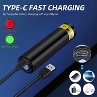 Senter taktis LED USB Mini, senter deteksi uang hewan peliharaan mineral noda kayu hitam dapat diisi ulang 3W